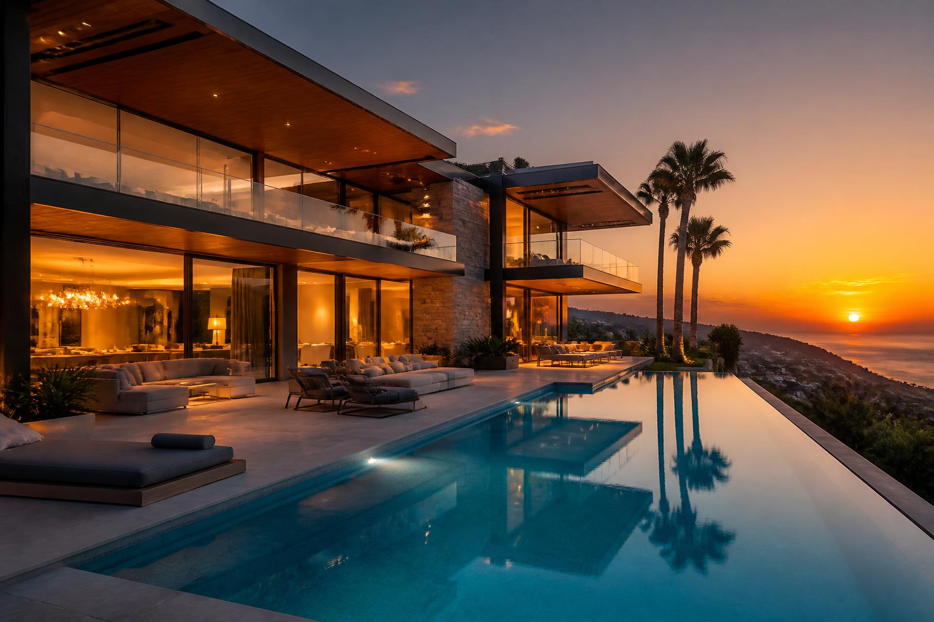 Casa de alto padrão com piscina ao pôr do sol em Campo Grande